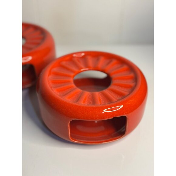 VTG Waechtersbach Candle Warming Bases Red Ceramic 5.5"x3" | Made in West German - Picture 3 of 7